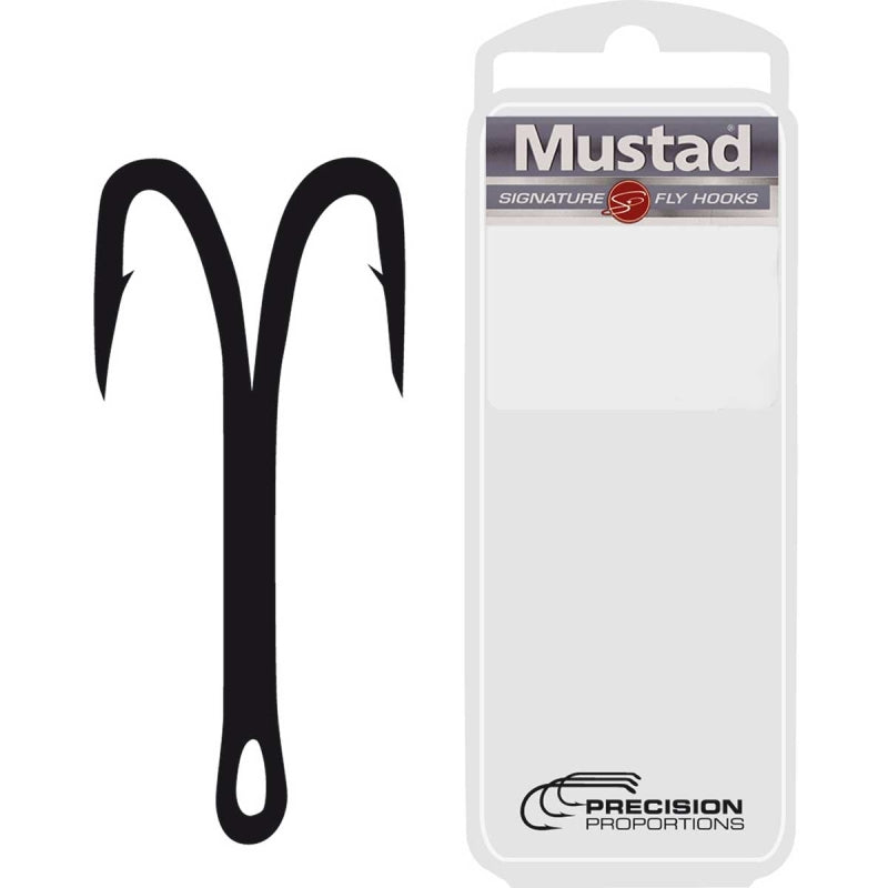 Mustad Tube Double Hook 10 Units Silver